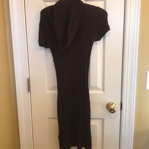 BCBGMAXAZRIA Brown Cable Knit Sweater Dress